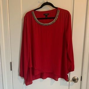 Alfani Blouse with Beaded Neck